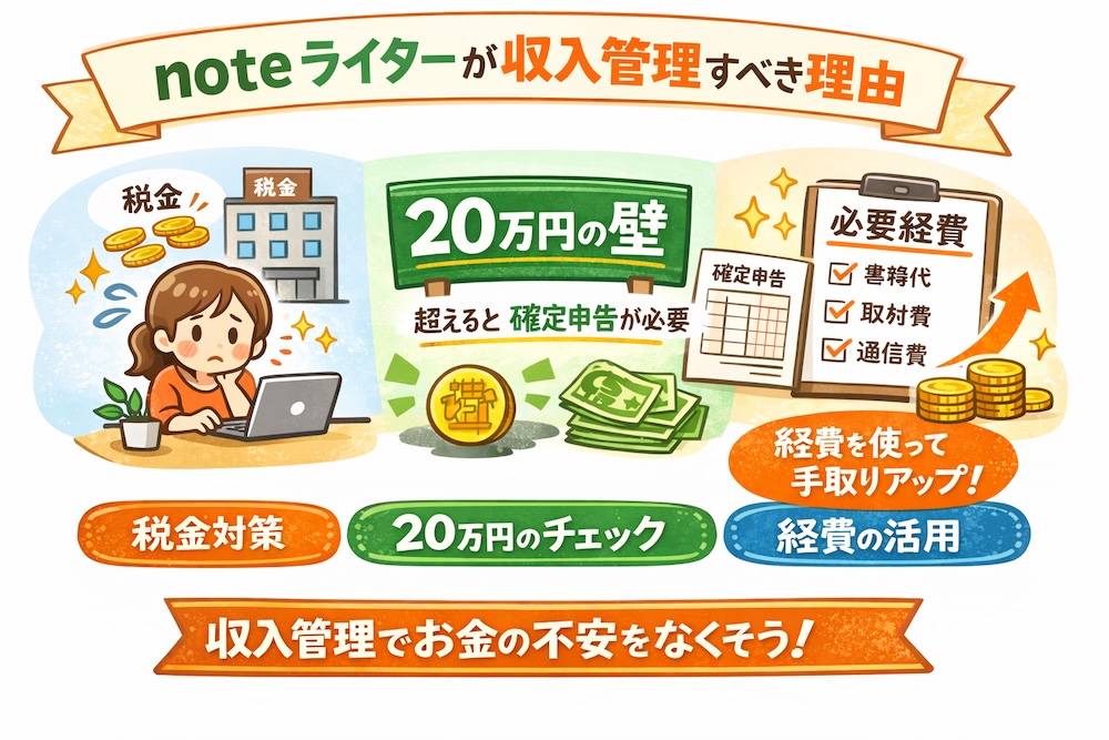 noteライターが収入管理すべき理由