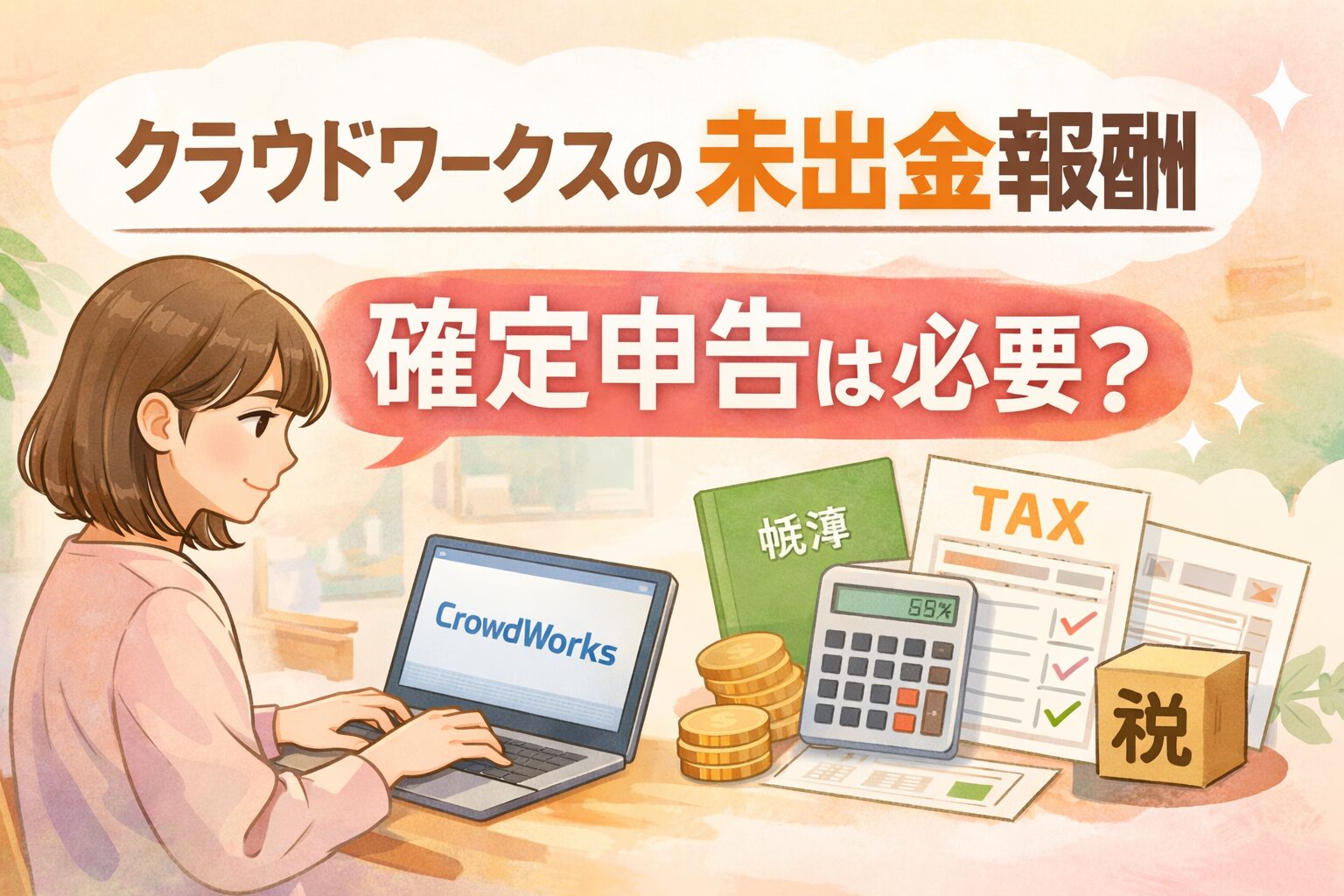 クラウドワークス未出金報酬は確定申告必要？